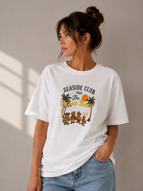 Kadın Bisiklet Yaka Summer Collection Baskılı Regular T-Shirt