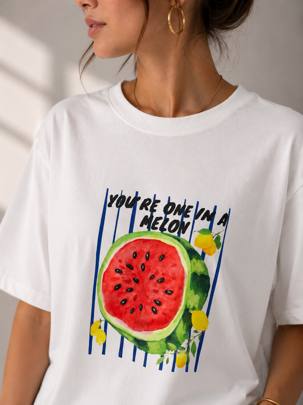Kadın Bisiklet Yaka Summer Collection Baskılı Regular T-Shirt