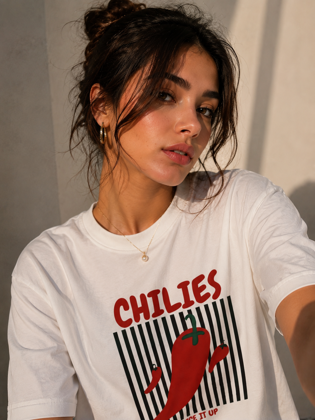 Kadın Bisiklet Yaka Summer Collection Baskılı Regular T-Shirt